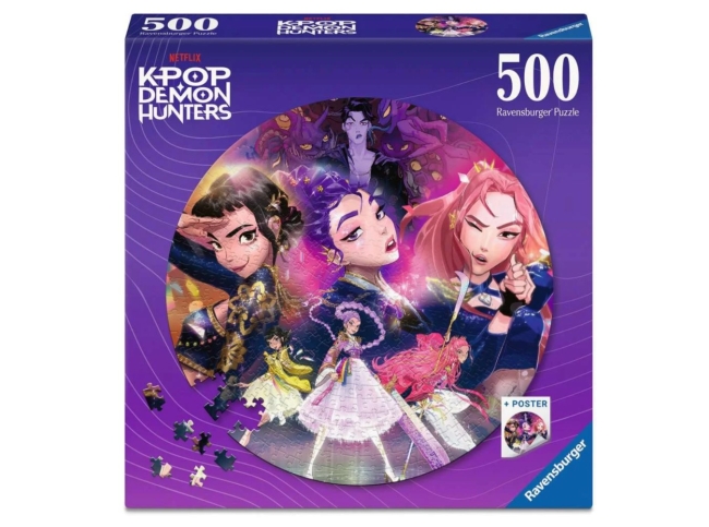 K-POP Demon Hunters - Puzzle Rond 500p